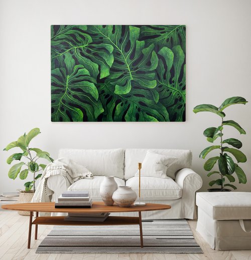 Monstera Deliciosa Leaves 8 by Ana Mogush