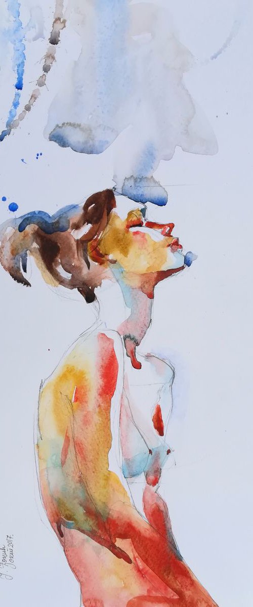 Watercolor Nude by Jelena Djokic