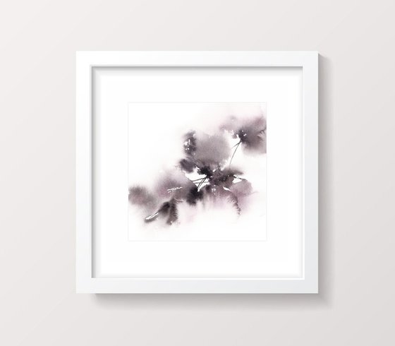 Gray abstract flowers