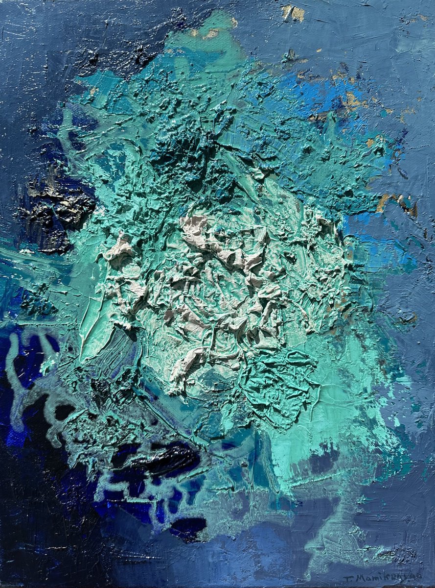 Abstract Oil Painting By Tigran Mamikonyan, 12 X 16", Inexplicable Dream Iv 30X40Cm, Original Artwork