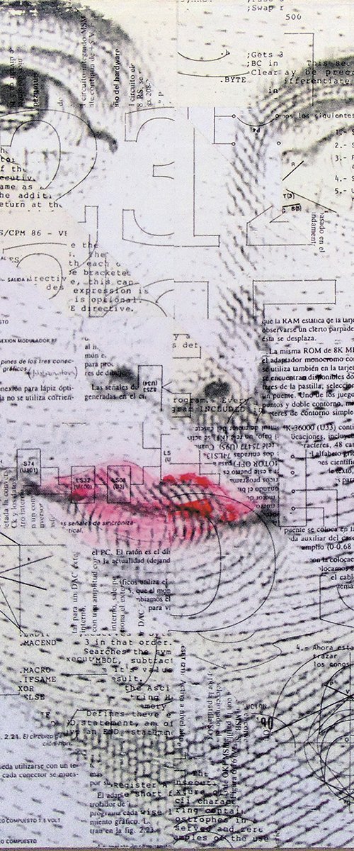 Collage_26_40x40 cm_Vintage golden portrait by Manel Villalonga
