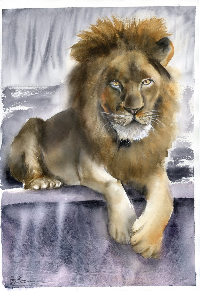Impressionistic Watercolour , Quiet Authority By Olga Tchefranov (Shefranov), 14 X 20, Artwork For Sale On Artfinder