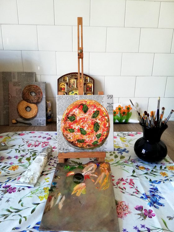 Pizza on Newspaper