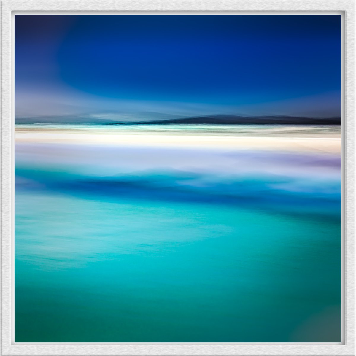 Large Teal Abstract - Colours of the Hebrides, Isle of Harris, Scotland by Lynne Douglas