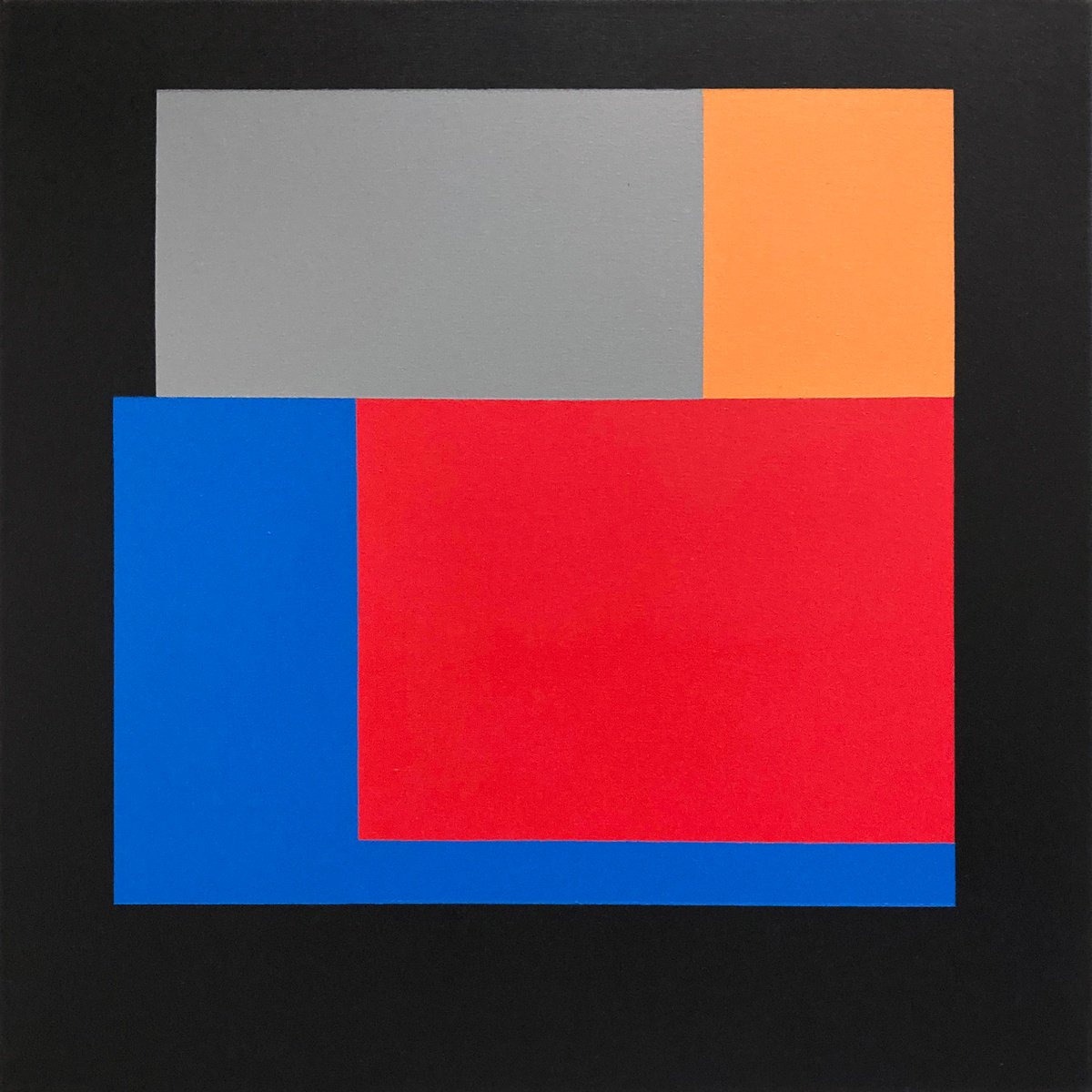 Geometric Abstract Acrylic Painting By Luis Medina, 20 X 20", P1H, Original Artwork