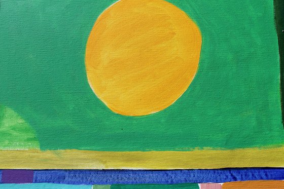 Composition with a yellow circle