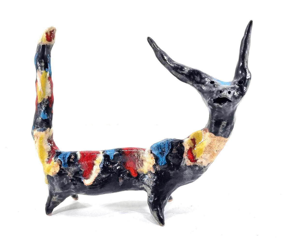 Naive Clay Sculpture , Ki?uts By Aare Freimann, 4 X 7, Artwork For Sale On Artfinder