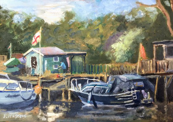 Life on the River - An original painting by Julian Lovegrove
