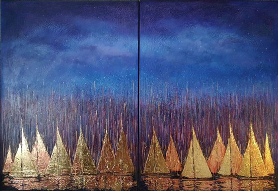 Golden Sails (diptych)