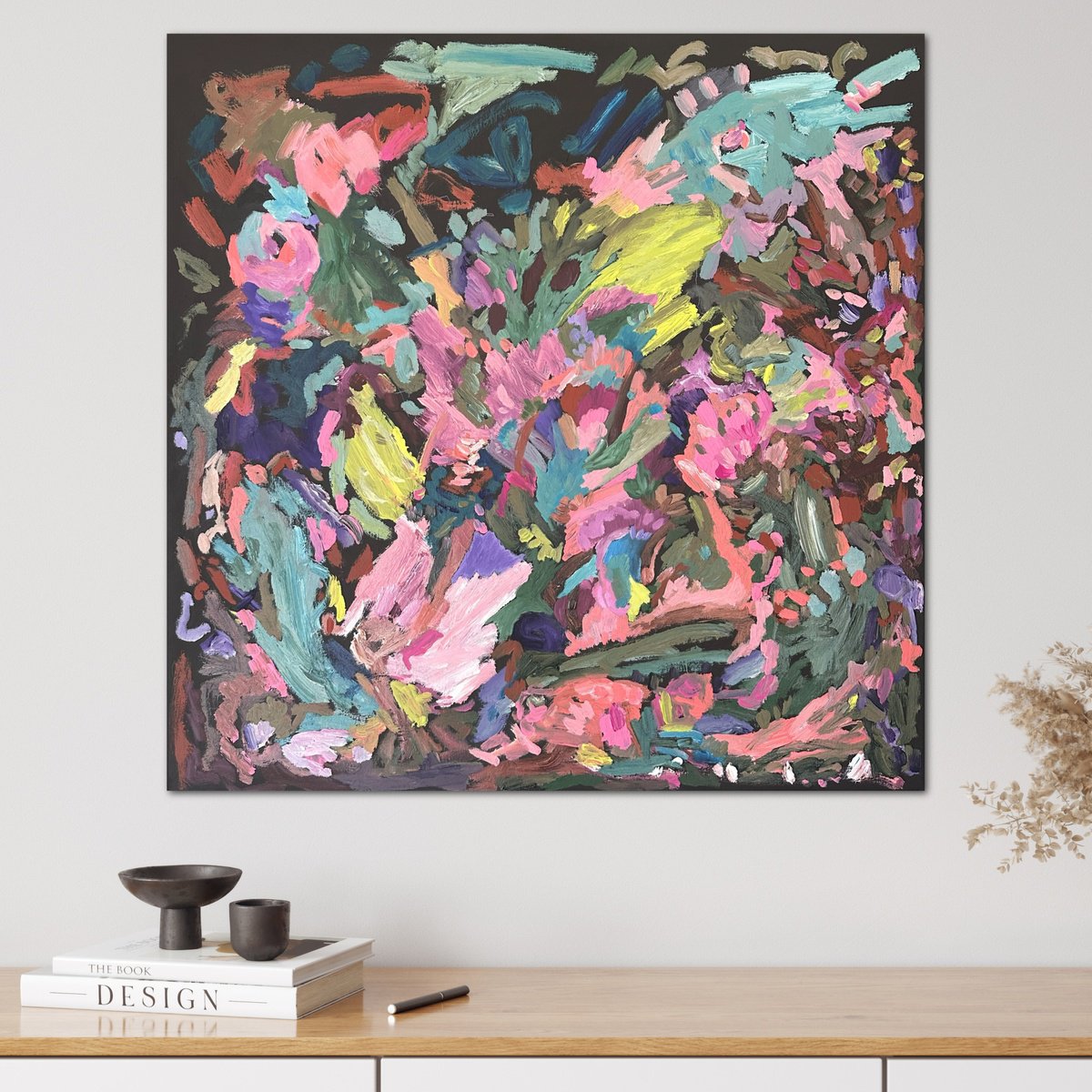 Abstract Acrylic Painting By Kylie Sams, 28 X 28", September, Original Artwork