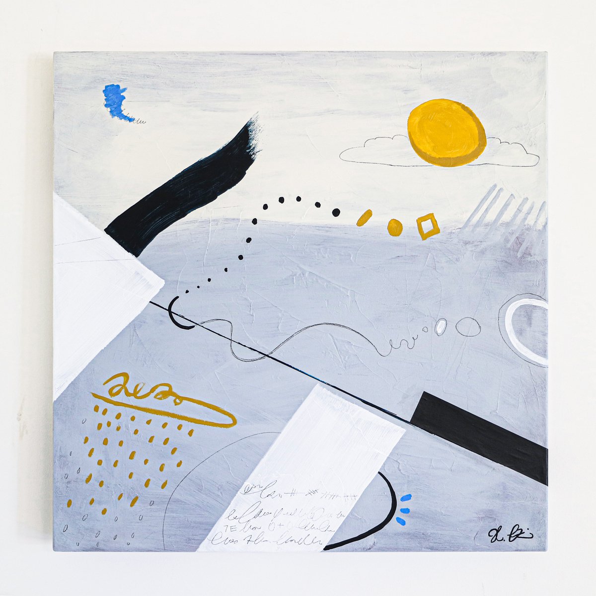 Abstract Painting - Diem (Original, 30x30 | 76x76 cm) by Hyunah Kim