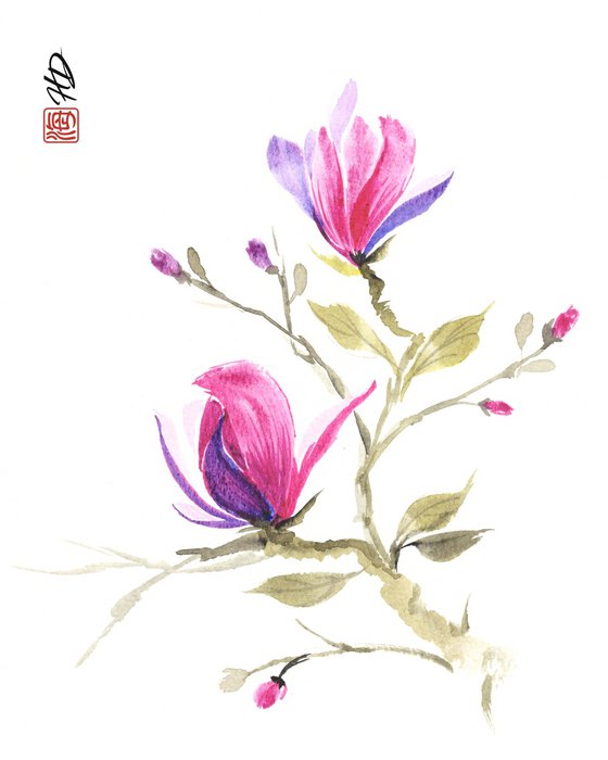 Magnolias in Spring Light