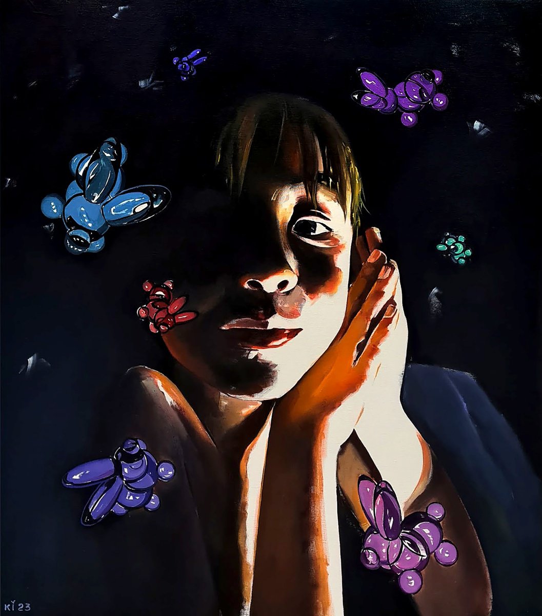 Impressionistic Abstract Oil Painting By Igor Konovalov, 35 X 31, Dreamworld, Original Artwork