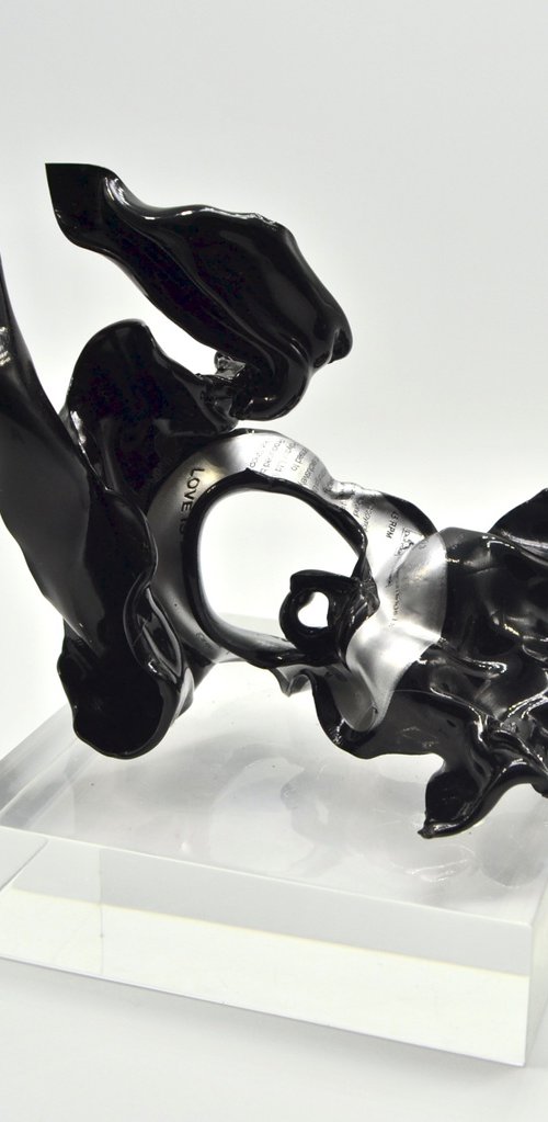 Vinyl Music Record Sculpture - "Love Is Everywhere" by Seona Mason