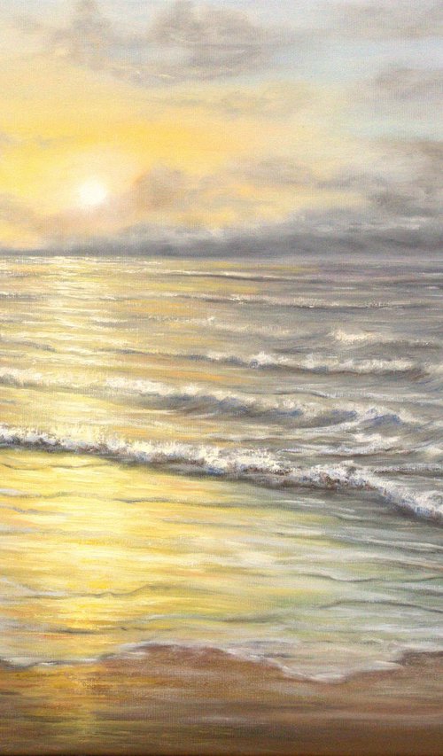 Sunset over sea by Ludmilla Ukrow