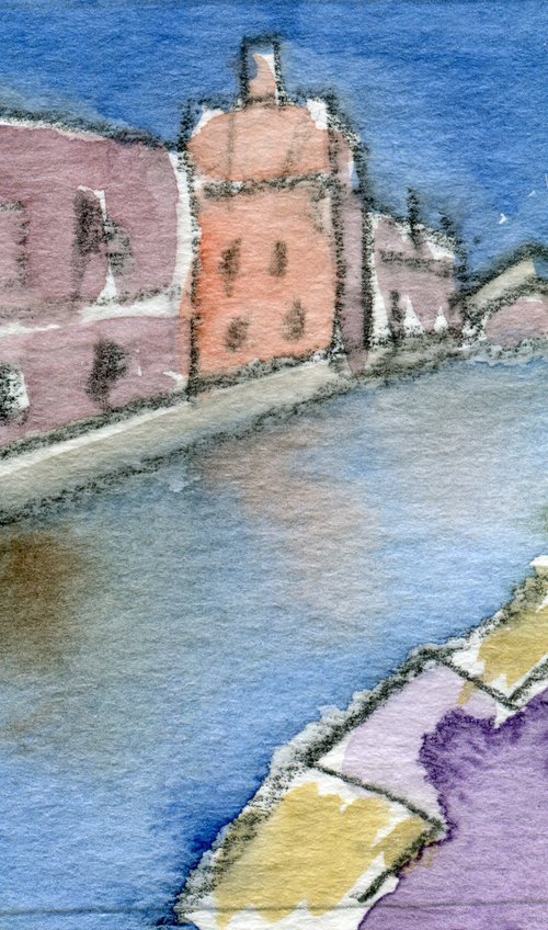 Venice Canal; Original Watercolour ACEO by Elizabeth Anne Fox