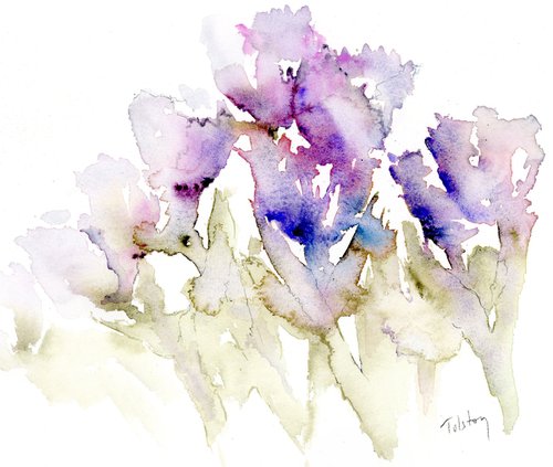 Purple Parrot tulips by Alex Tolstoy