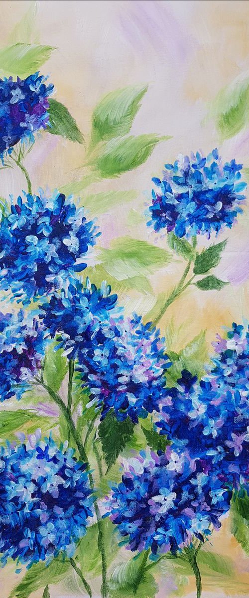 "Blue hydrangeas" by Yulia Pristupa