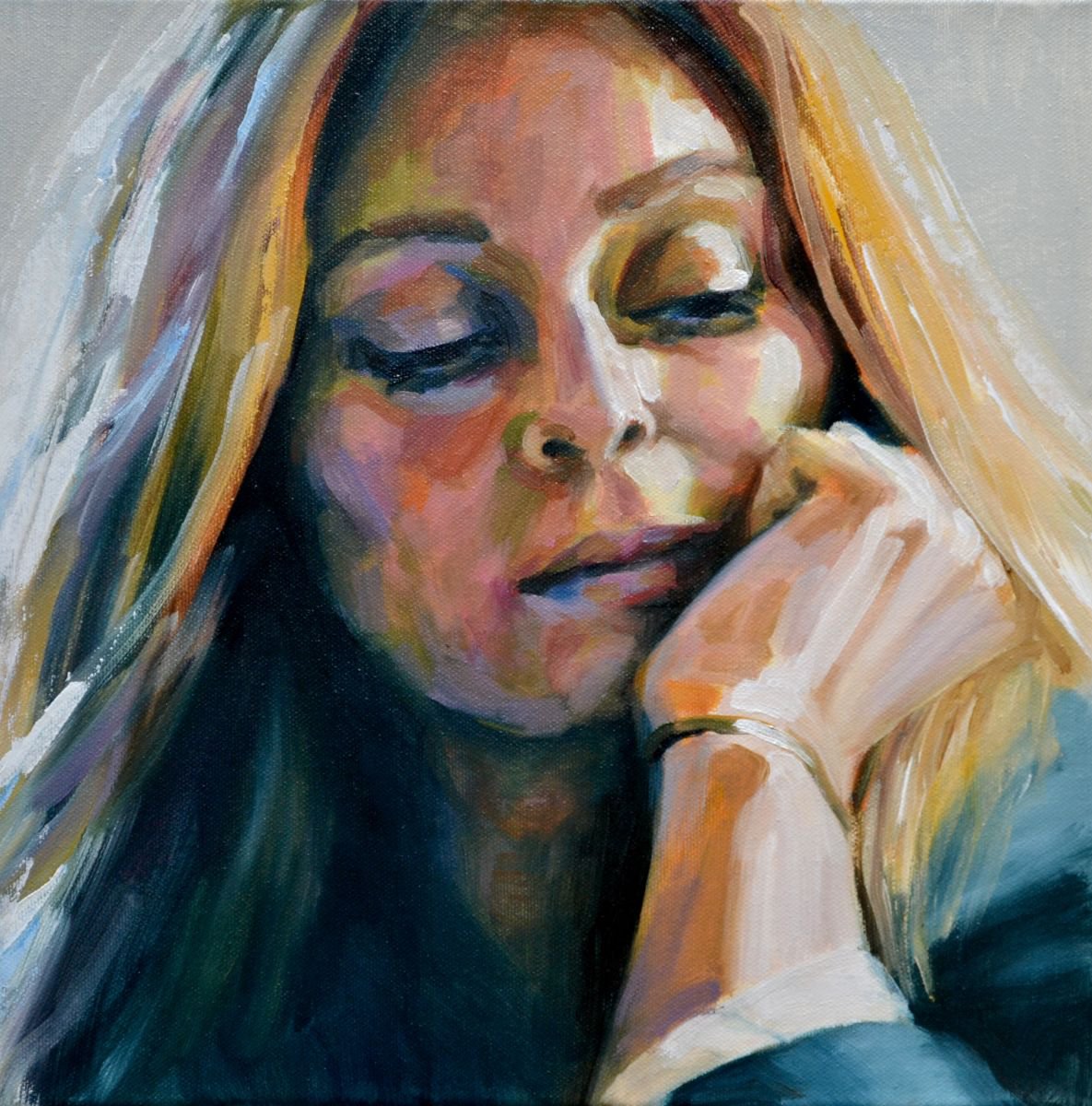 I Stayed Behind By Sal Jones, 13 X 13, Artwork For Sale On Artfinder