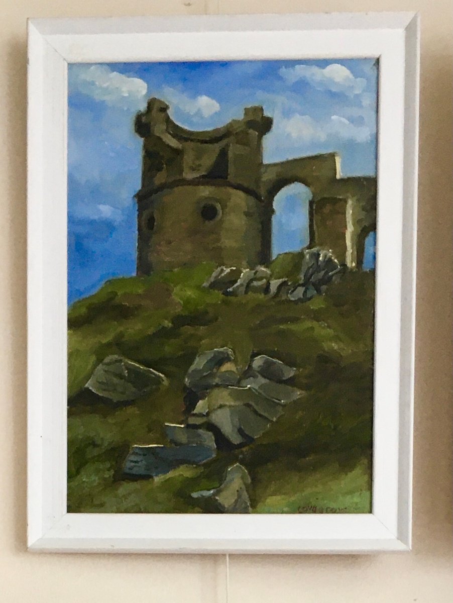 Impressionistic Landscape Oil Painting By Julian Lovegrove Art, 10 X 14", Mow Cop Folly, Original Artwork