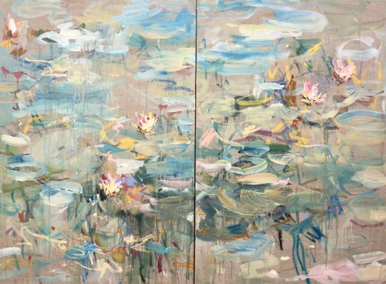 Nymphéas. Diptych.