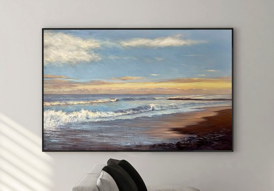 "Sea 2" Blue seascape oil art