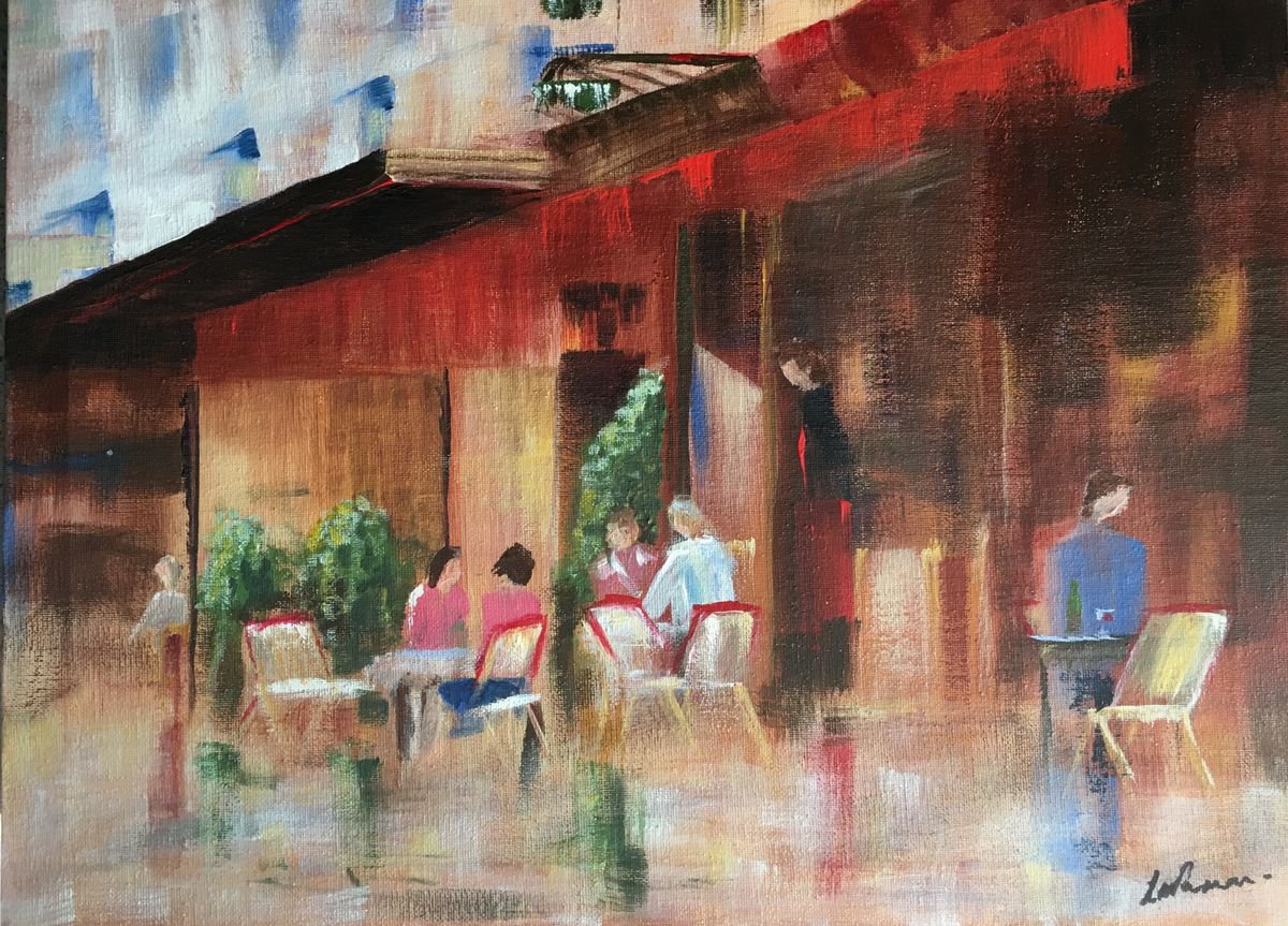 Parisian Cafe by Lorraine Newman