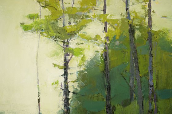 Forest Edge 30x30" 76x76cm Oil by Bo Kravchenko