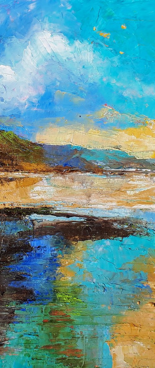 I like to be on the river 2. (50x50cm) by Simon Tünde