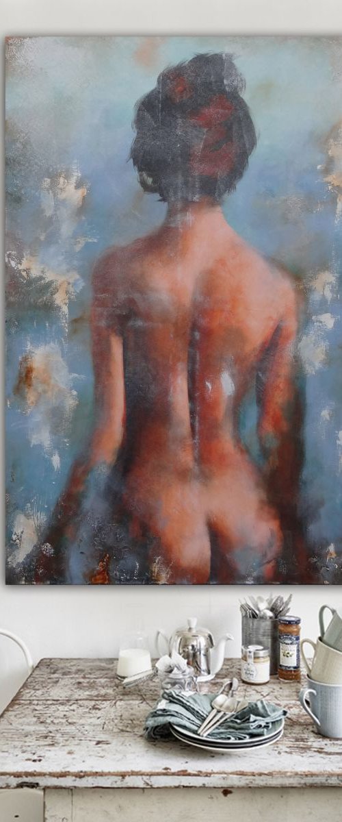 raw nude blues (120 x 80 cm) by Dee Brown