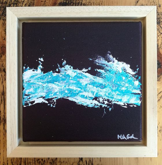 Seascape 3a, small, framed, gorgeous