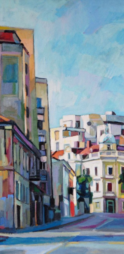 Cityscape / 72 x 61.5 cm by Maja Đokić Mihajlović