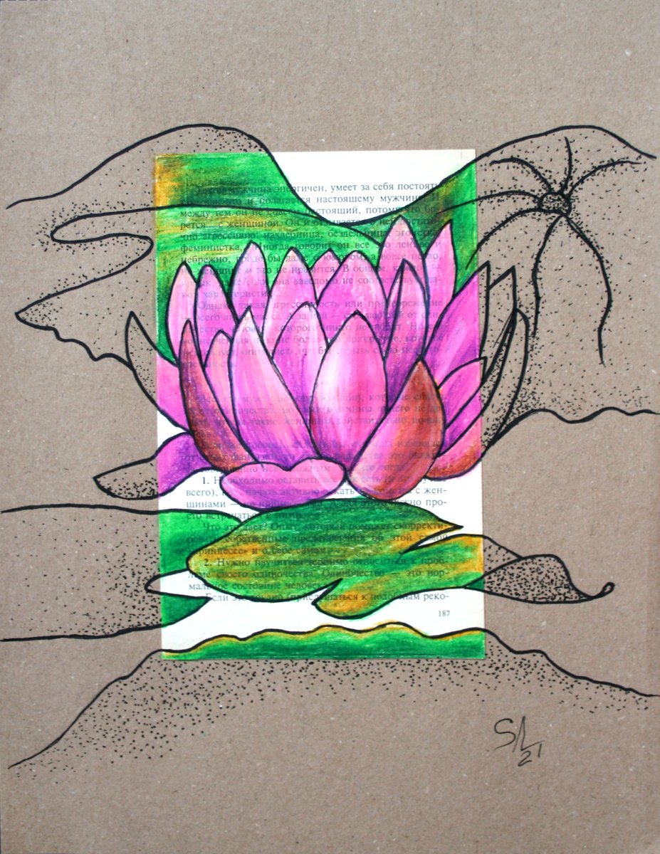 Botanical Drawing By Salana Art / Svetlana Samovarova, 8 X 11", Flower Composition Ii, Original Artwork