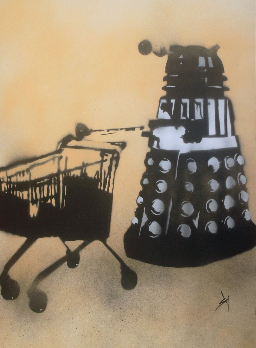 Urban And Pop Abstract Painting By Juan Sly, 23 X 30", Even Masters ...(U)., Original Artwork