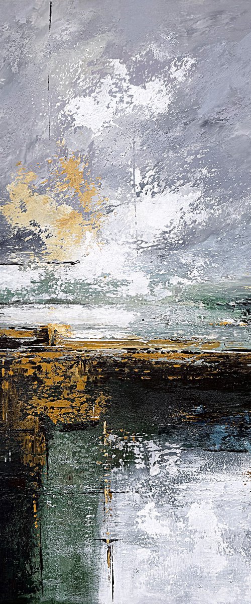 Ochre Light Over Silent Waters by Tatiana Malinovscaia