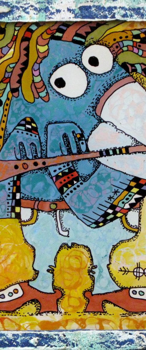 Busker with clarinet by Nikita Ostapenco