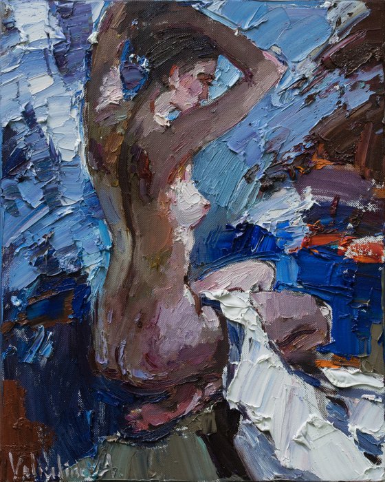 Nude woman oil painting