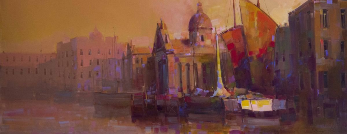 Venice Cityscape oil Painting Large size Signed One of a Kind