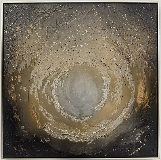 Gold And Black Abstract Painting – Gold Ebony