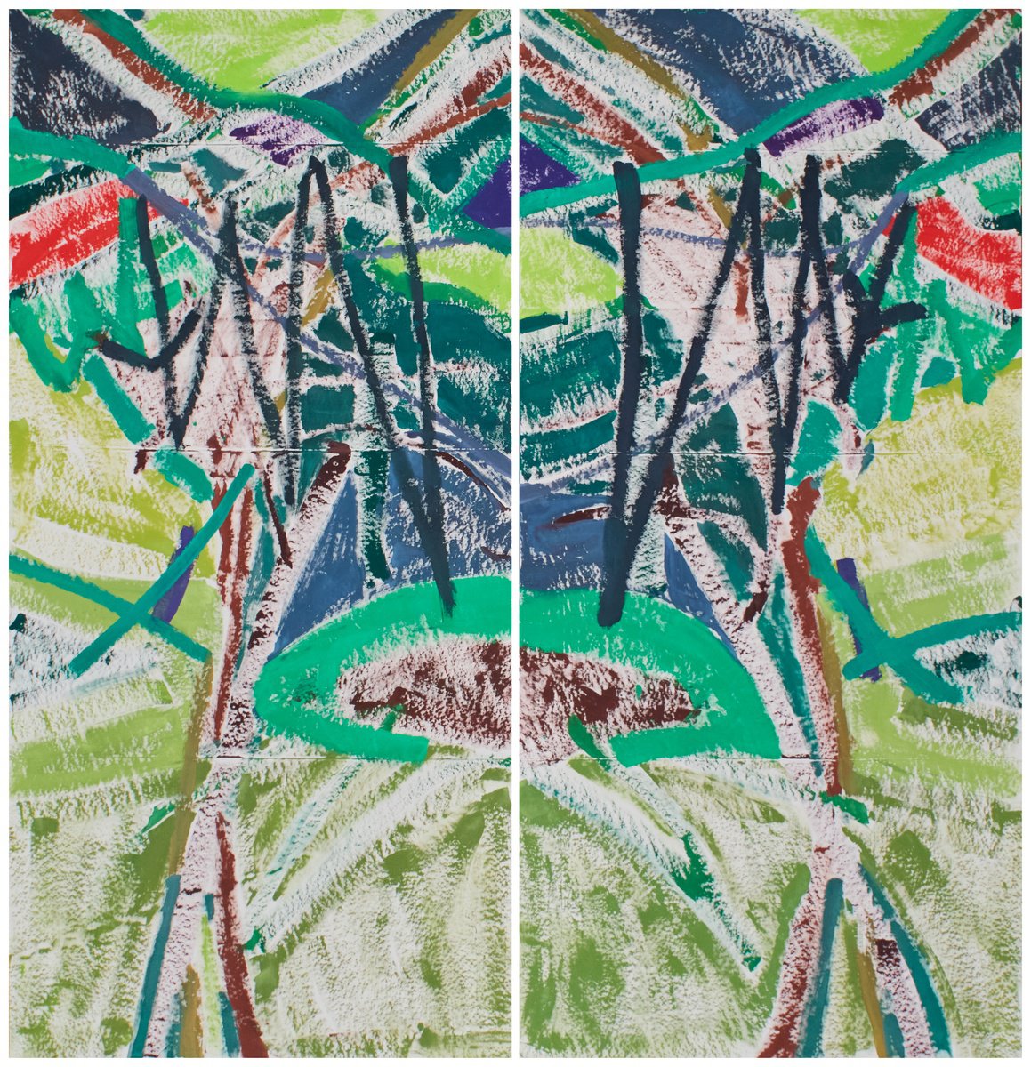 Mirrored Palms By Simon Findlay, 127 X 132, Artwork For Sale On Artfinder