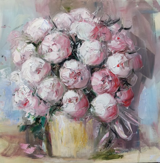 Bouquet of pink  peonies