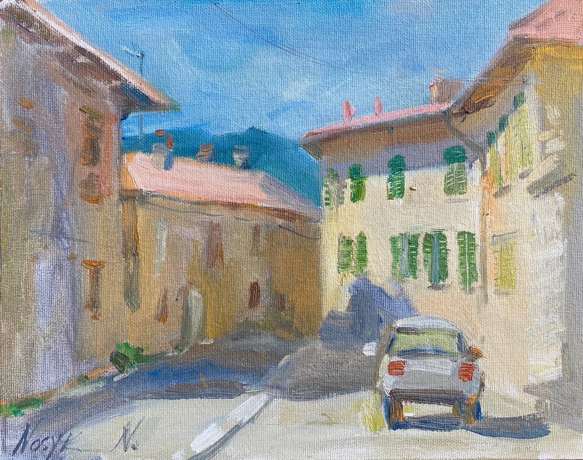Noon in Italian City 24x30 cm| oil painting on canvas by Nataliia Nosyk