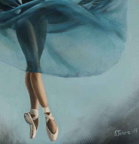 Movement, Portrait of a Dancer, Ballet, Ballerina, Young Dancer Painting