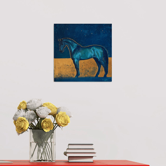 Blue horse