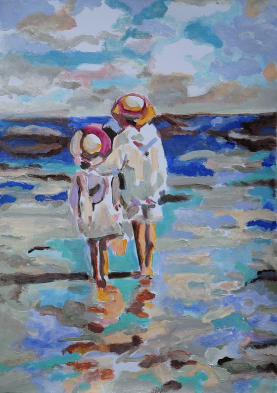 On the beach / 42 x 29.7 cm