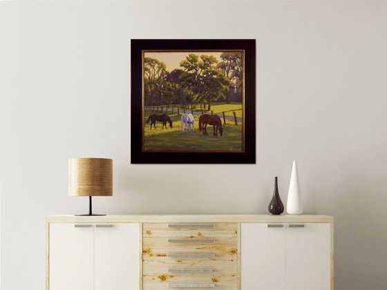 Horses Grazing