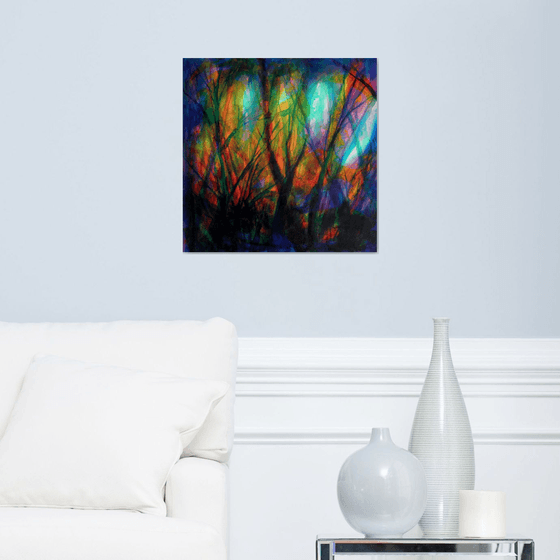 Abstract forest #6 - stylized painting deco design art ideal gift interior decor abstraction minimalist