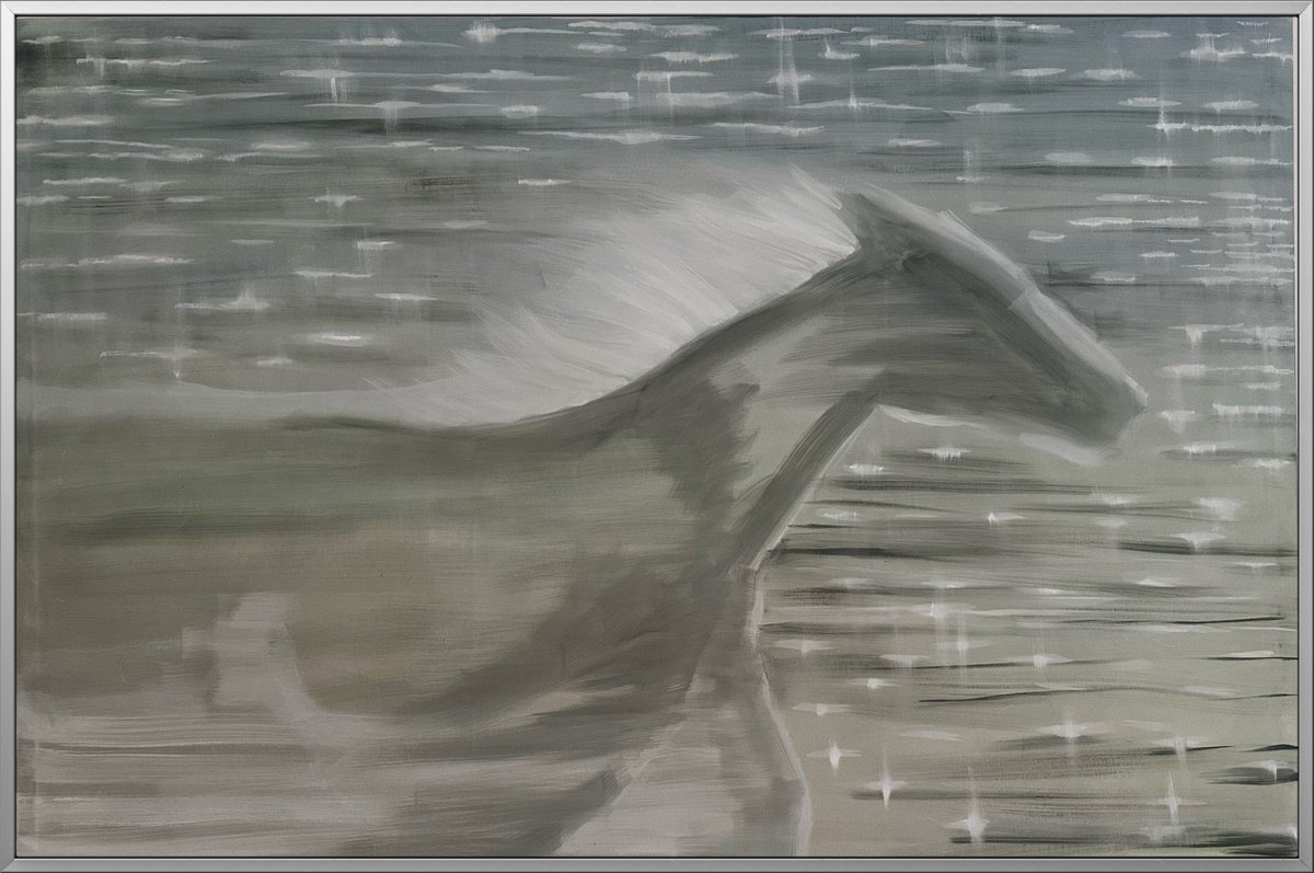 White Horse In The Mist By Aisylu Burangulova, 46 X 31, Artwork For Sale On Artfinder