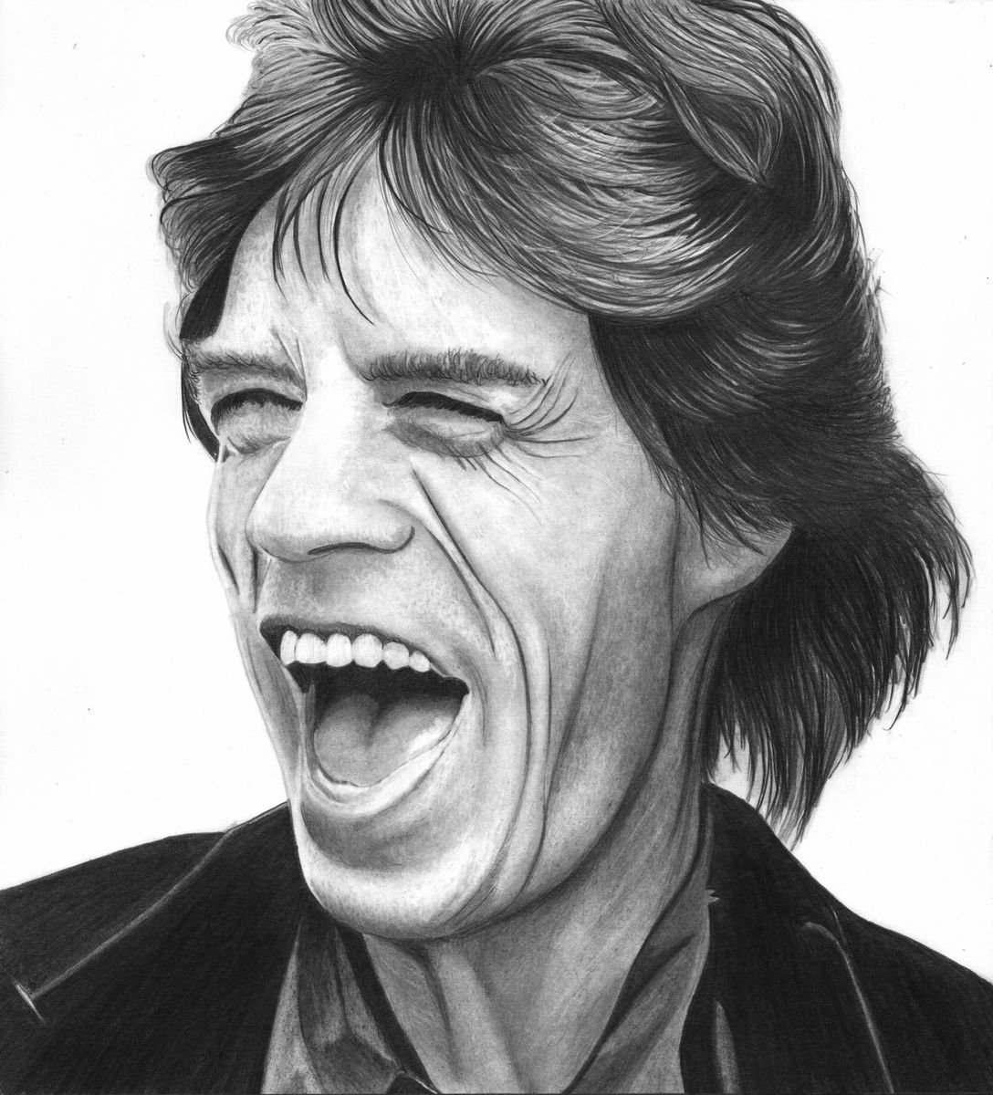 Mick Jagger (2017) Pencil drawing by Paul Stowe | Artfinder