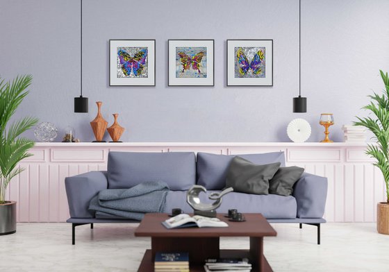 Set of 3 «Grey Simphony»